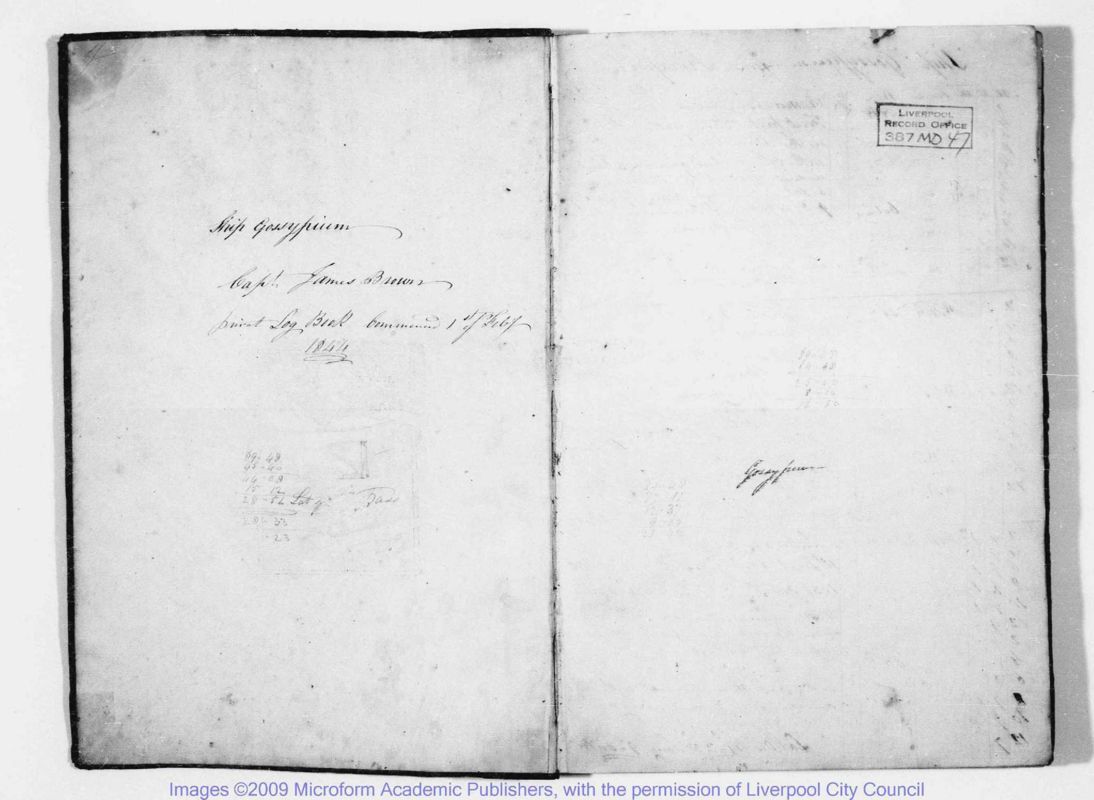 View document: Private log book of Captain James Brown.