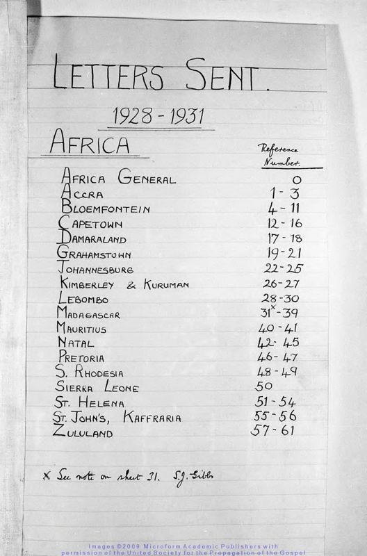 View document: Africa, 1928-1931.