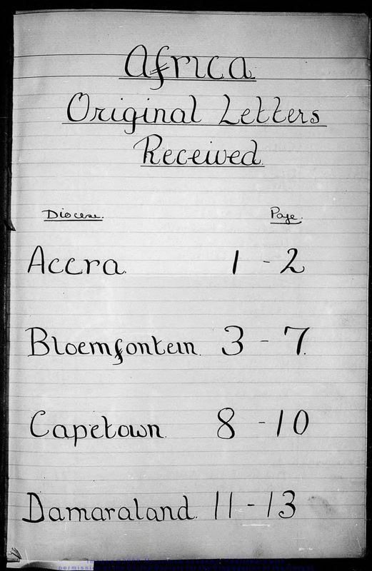 View document: Original letters received, 1933.