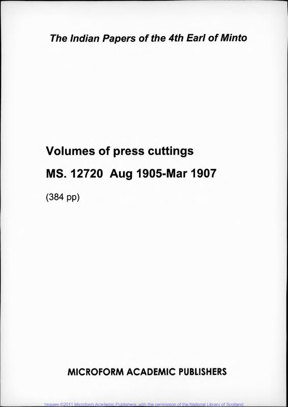 View document: Volumes of press cuttings.