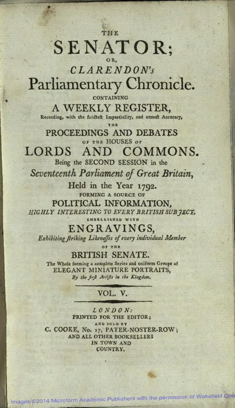 View document: Vol. V, April-June, 1792.