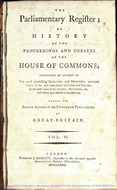 View document: Vol. VI, Feb-Mar 1782.