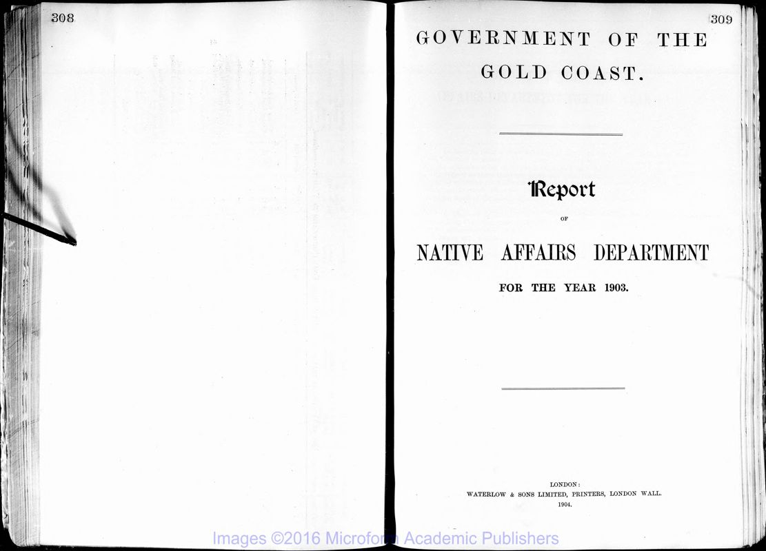 View document: Native Affairs, 1903-1927.