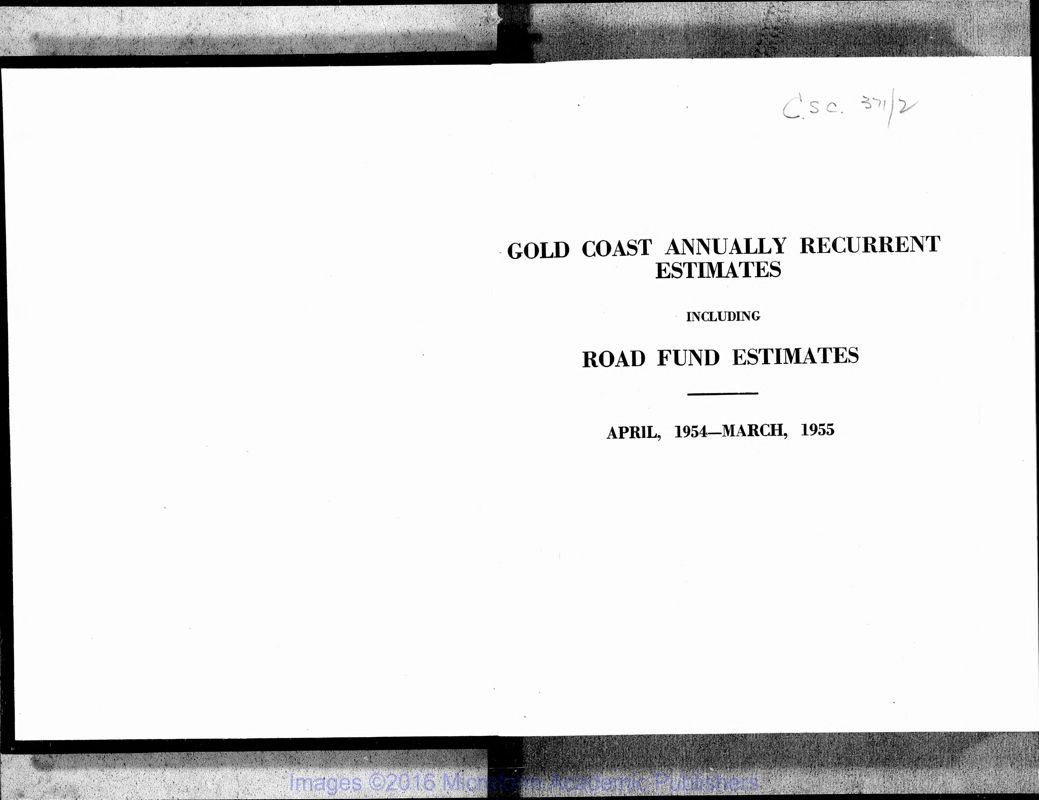 View document: Estimates, 1954-1956.