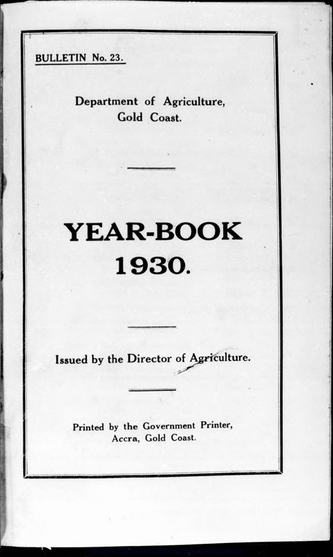 View document: Agricultural Bulletins, 1930-1938.