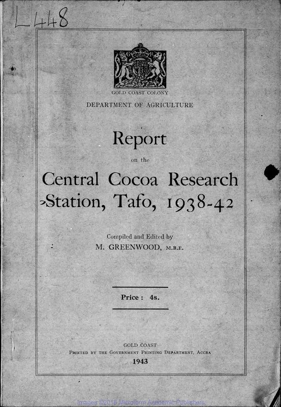 View document: Cocoa and Land Development, 1937-1956.