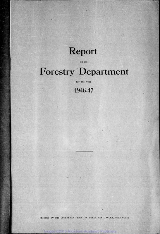 View document: Reports on Gold Coast Forests, 1946-1956.