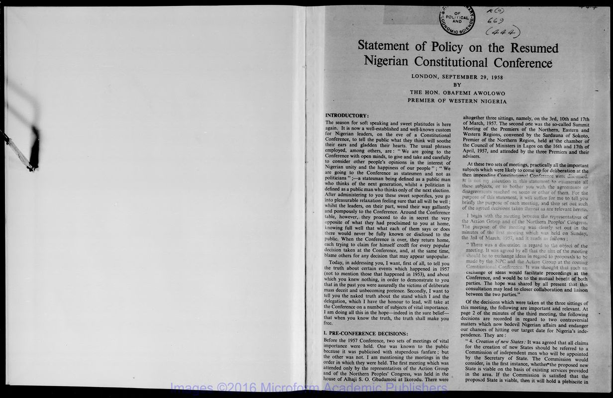 View document: Conference of Chiefs, 1958-1959.