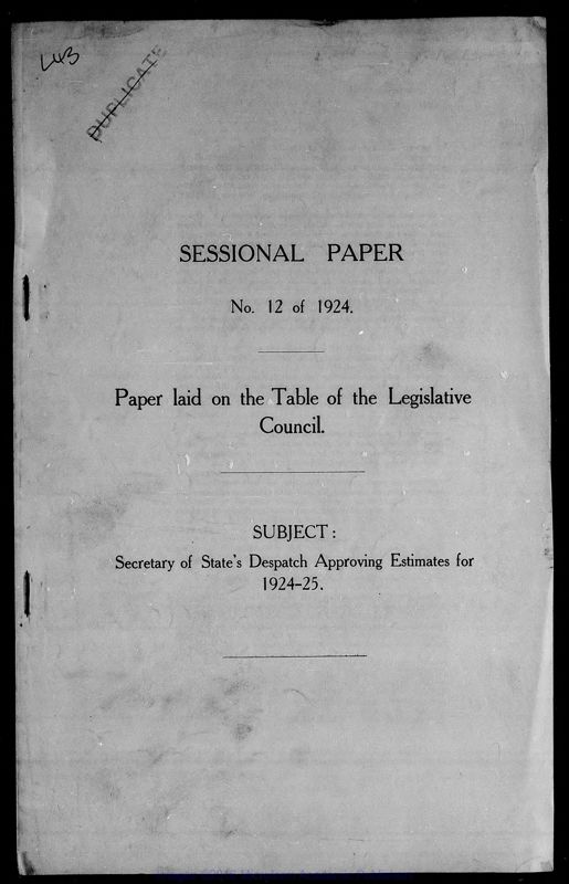 View document: Despatch and Railway, 1924-1949.