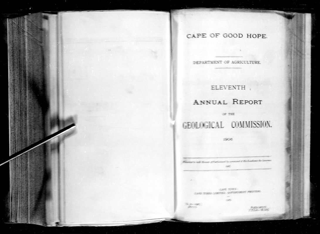 View document: Eleventh Annual Report of The Geological Commission, 1906.