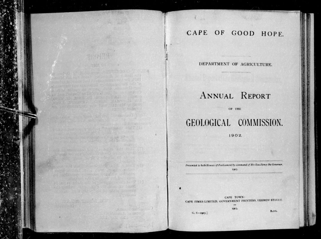 View document: Annual Report of The Geological Commission, 1902.