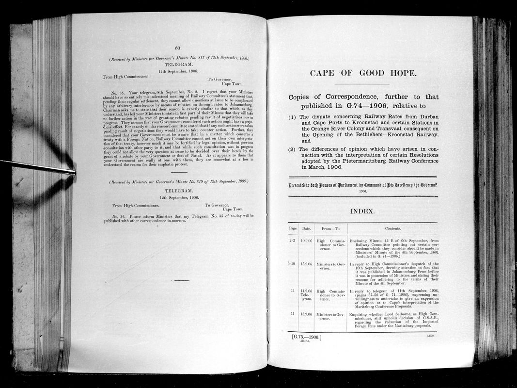 View document: Further Copies of Correspondence Relative to Railways Rates and The Interpretation of Certain Resolutions Adopted by The Pietermaritzburg Railway Conference.