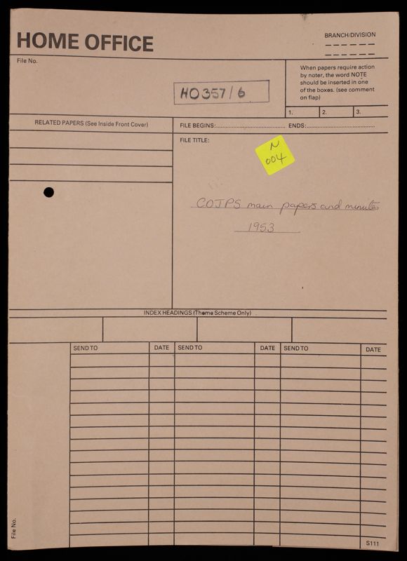 View document: HO 357/6: Minutes and Papers of Civil Defence Joint Planning Staff.