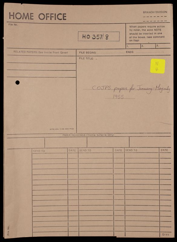 View document: HO 357/8: Minutes and Papers of Civil Defence Joint Planning Staff.